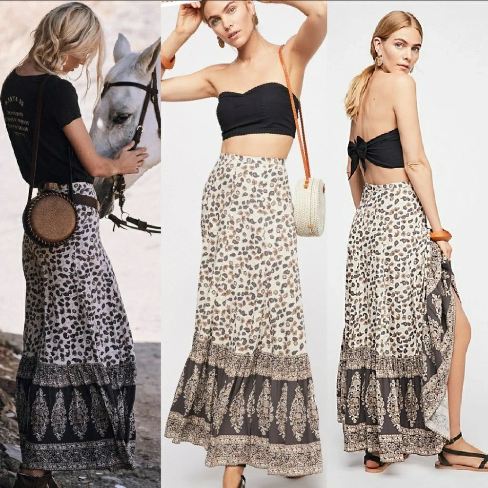 Spell designs delirium cream maxi skirt gypsy sz S